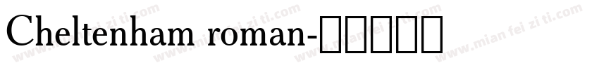 Cheltenham roman字体转换